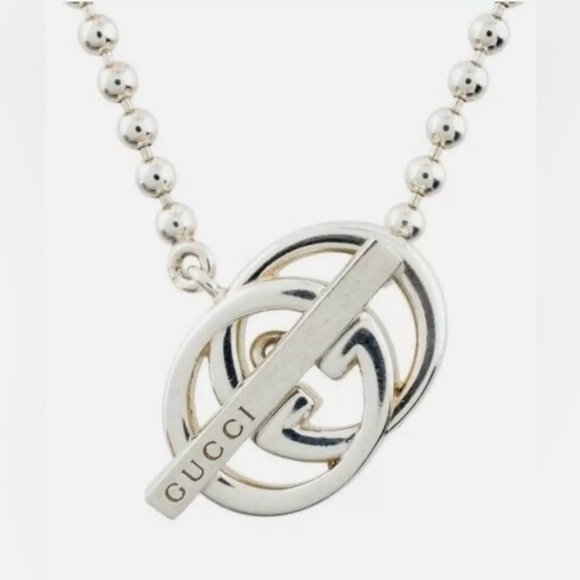 GUCCI BRITT GG TOGGLE NECKLACE NWOT - Picture 2 of 3